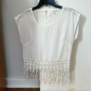 White blouse fringe